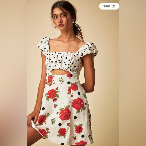 Free People Dresses & Skirts - Free People Printed Bom Bom Mini Dress